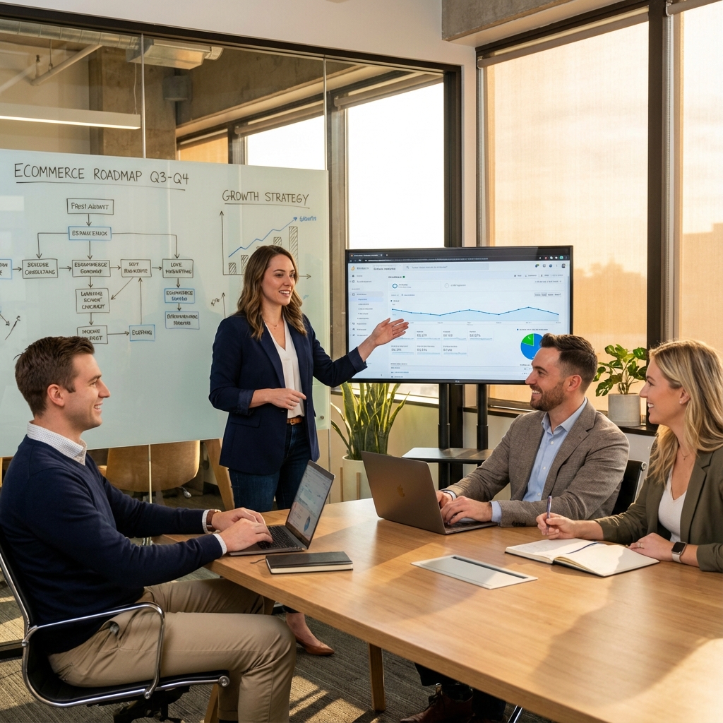 Business leader discussing ecommerce roadmap